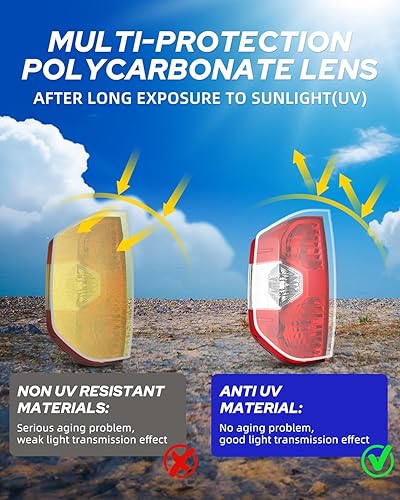 Miniatura 4 de AUTOONE Conjunto de luces traseras para Toyota Tundra, conjunto de lámpara trasera para camioneta Tundra 2014-2021 Lado del conductor del OEM de