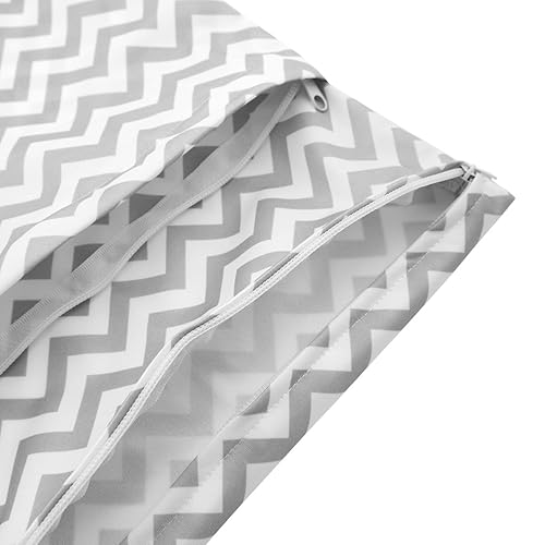 Miniatura 68 de ALVABABY 2 bolsas de pañales de tela para ropa húmeda, reutilizables con dos bolsillos con cremallera, para viajes, playa, piscina, guardería, 01