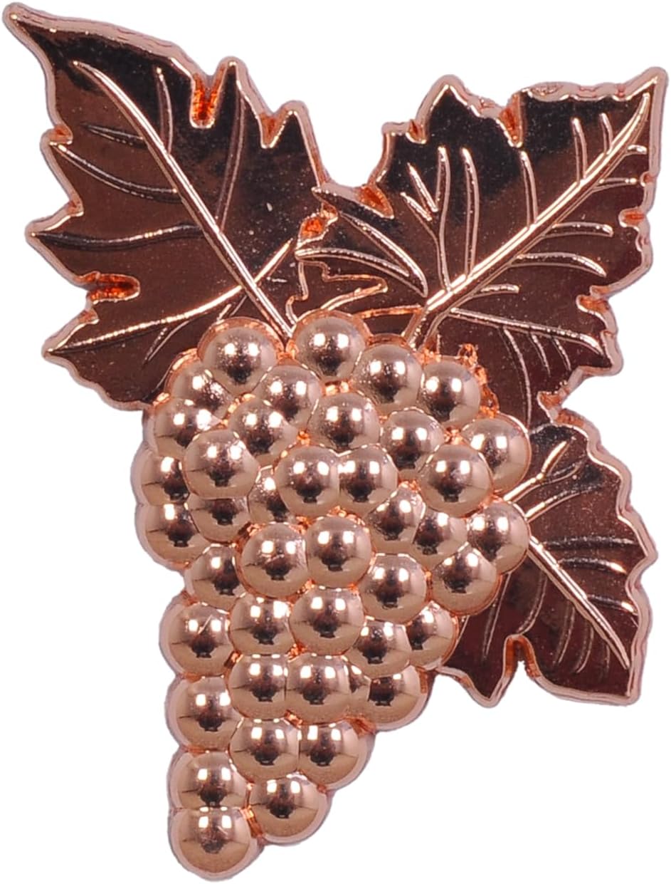 SOMM DIGI Sommelier & Grape Pin in Rose, Silver, and Gold - Elegant Wine Leaf Design
