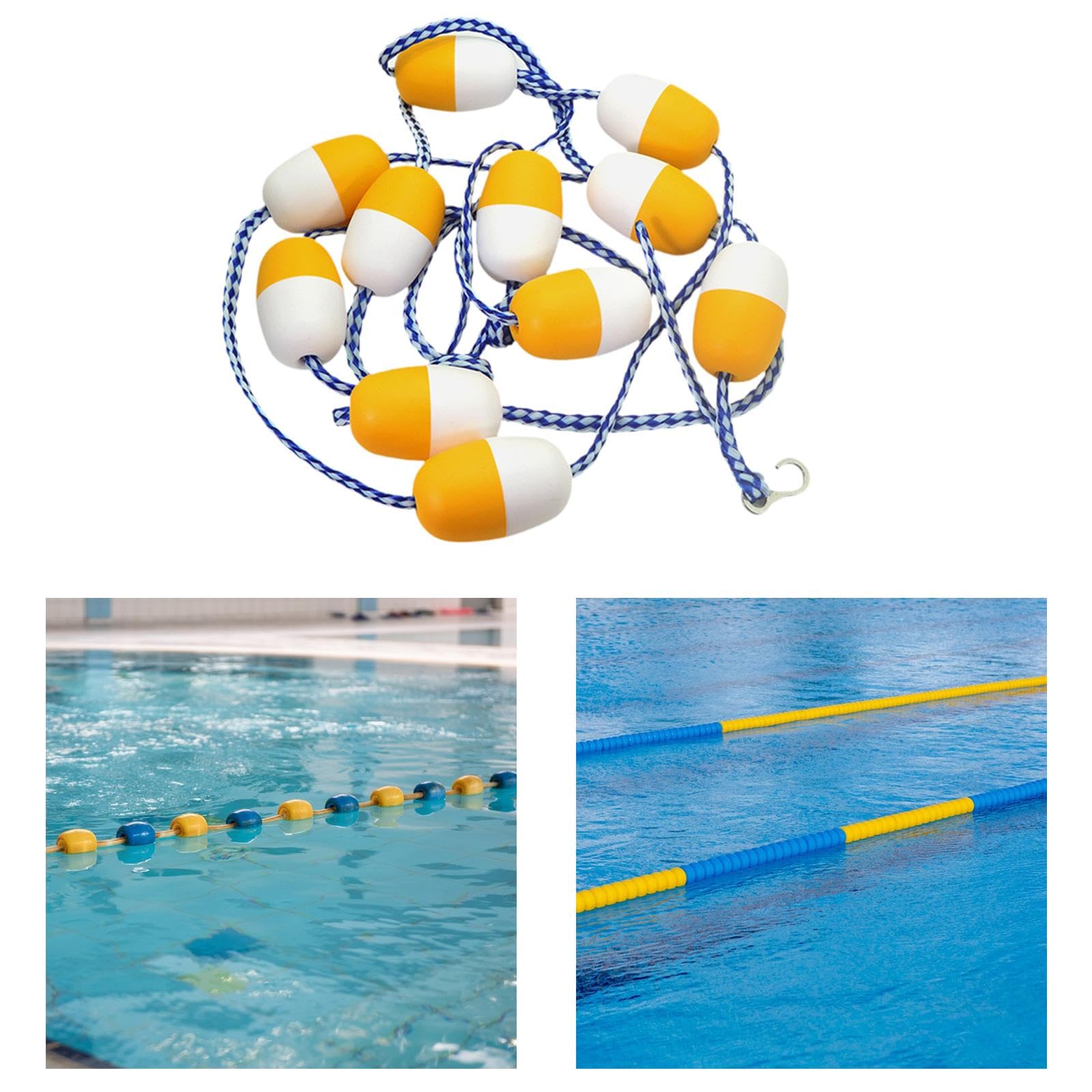 kowaku 5 m Schwimmbecken-Sicherheitsseil, zum Unterteilen von Schwimmbahnen, zum Abtrennen gefährlicher Bereiche am Strand, für den Innen- und Außenbereich,