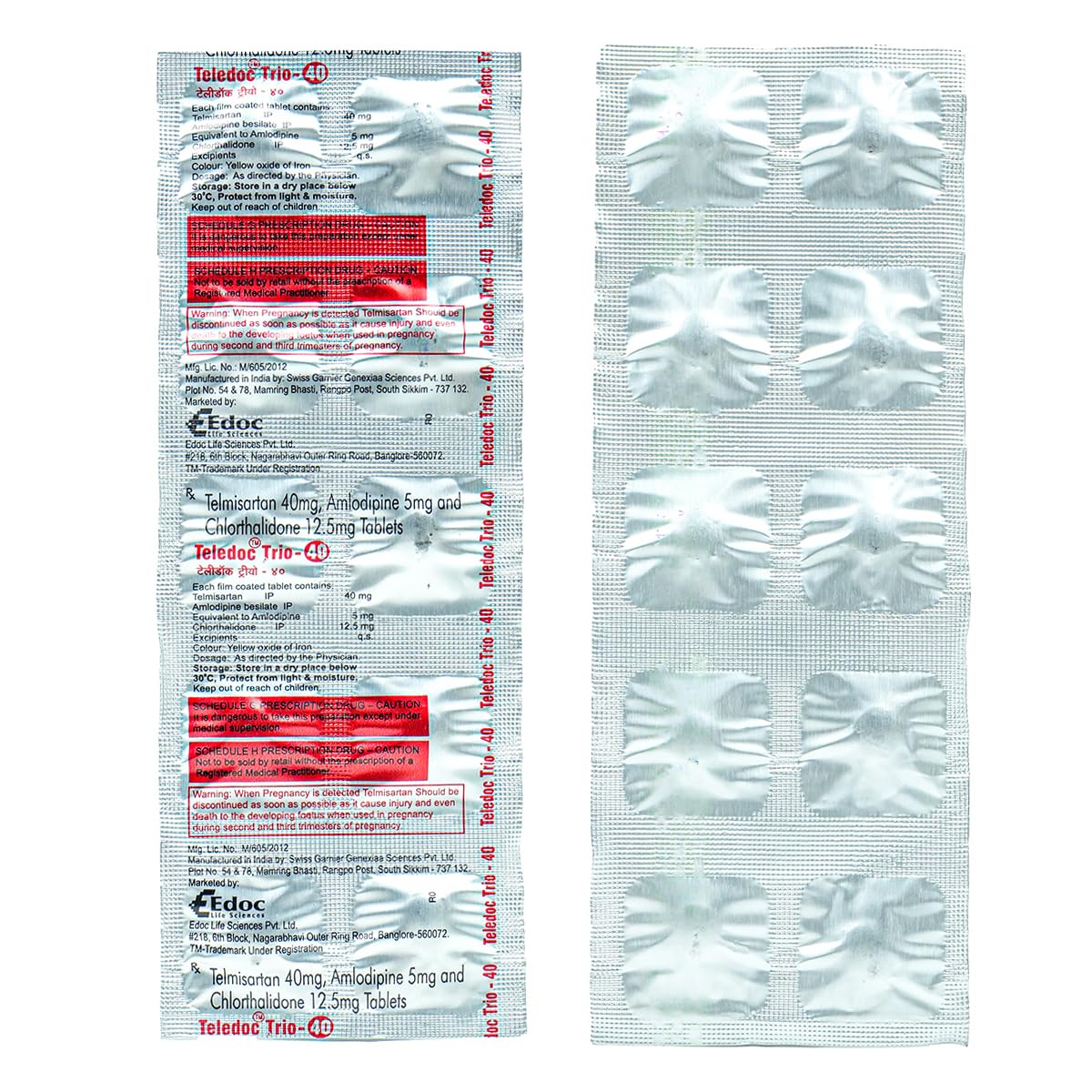 Teledoc Trio-40MG - Strip of 10 Tablets