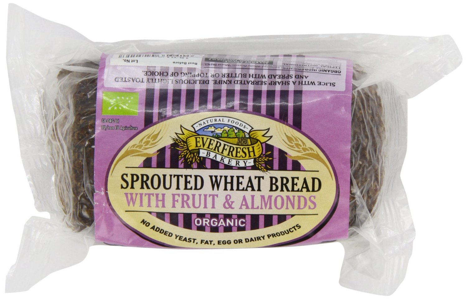 Everfresh Organic Sprouted Fruit and Almond Bread, 400g