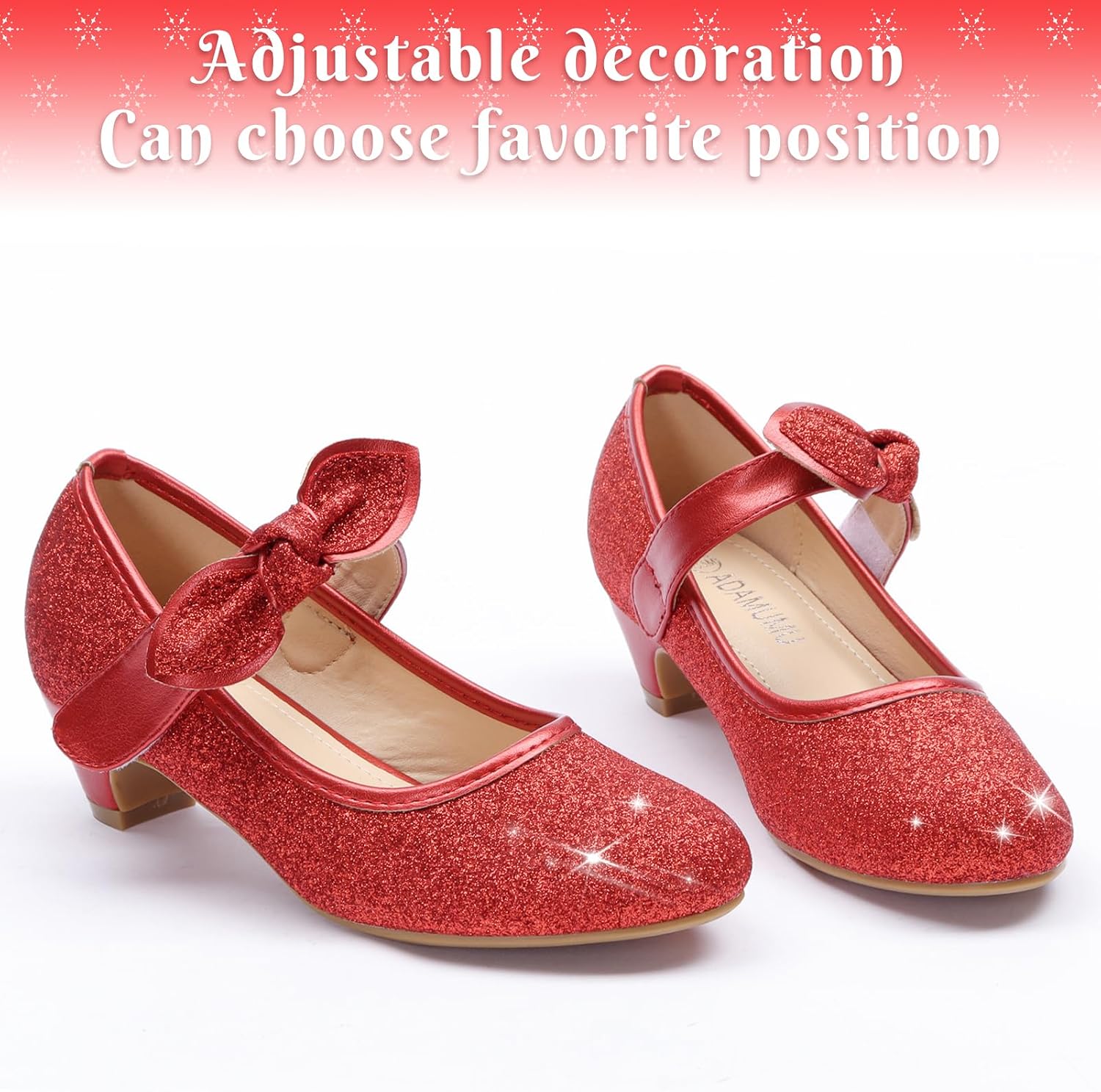 ADAMUMU School Shoes for Toddler Girls Confortable Girls Mary Jane Flat,Little Girl Casual Dress Shoes Strap Ballet Shoes for Toddler Girls