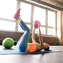 serveuttam 25CM Mini Aerobic Ball/Gym Ball Anti Burst Exercise Fitness Pilates Balance Ball with Straw for Air (Multi Colour) gallery image