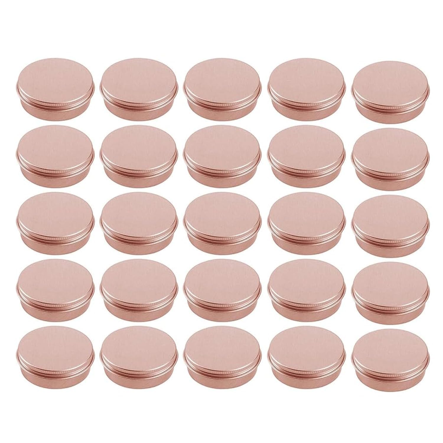 Bocaux rechargeables aluminium 15g pot baume à lèvres crème cosmétique or rose de voyage