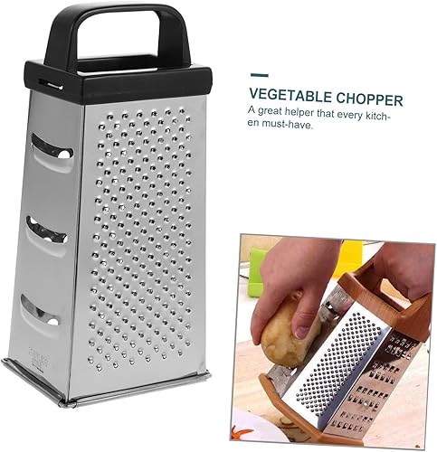 Miniatura 6 de Rallador de cuatro caras de acero inoxidable y picador de verduras Rebanador multifuncional para papas, tomates, pepinos y zanahorias, gadget