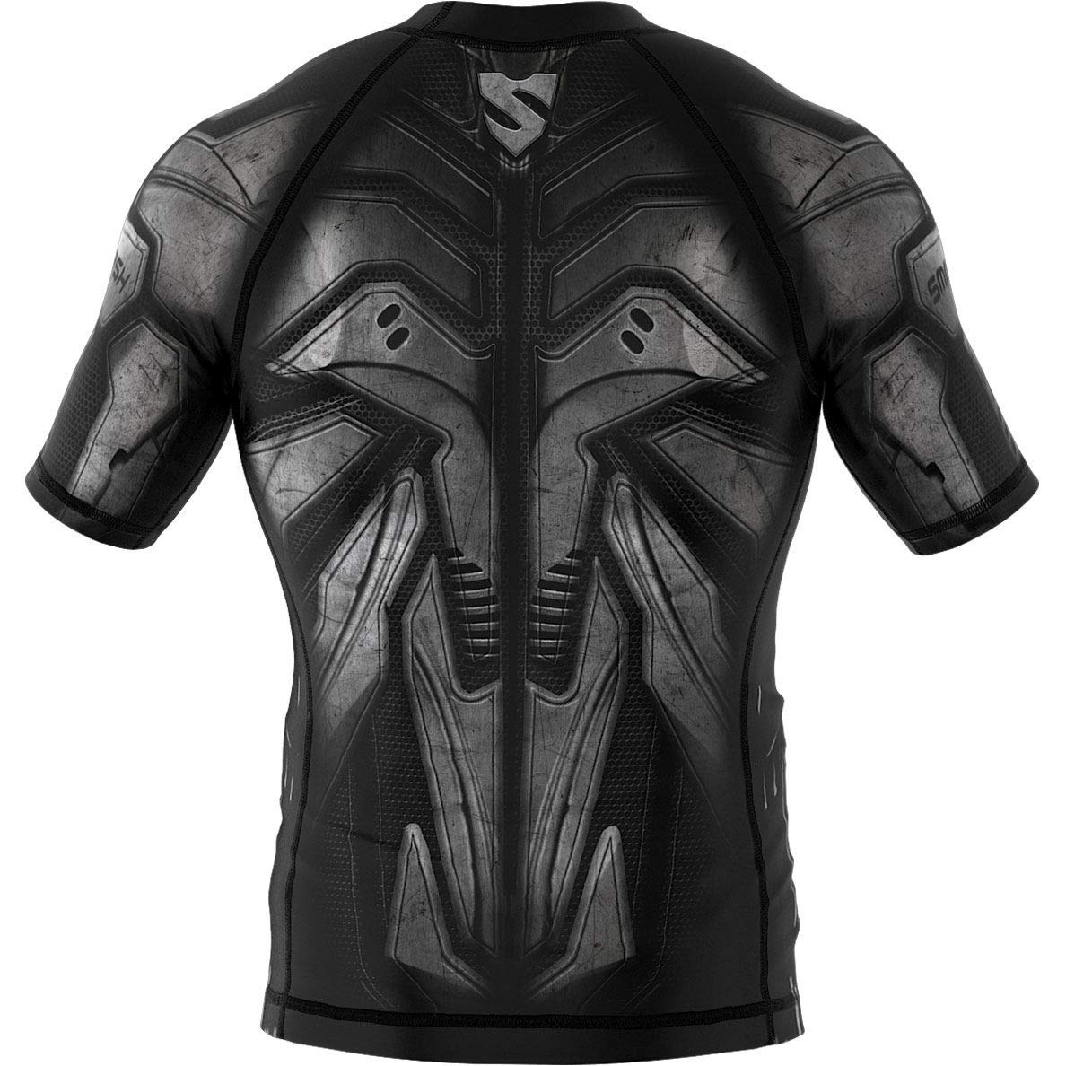 SMMASH Dark Knight Rashguard Short pour garçon - Manches longues - Respirant et léger - Haut de sport pour enfant - Pour MMA, Krav MAGA - T-shirt fonctionnel slim fit - Fabriqué dans l'UE