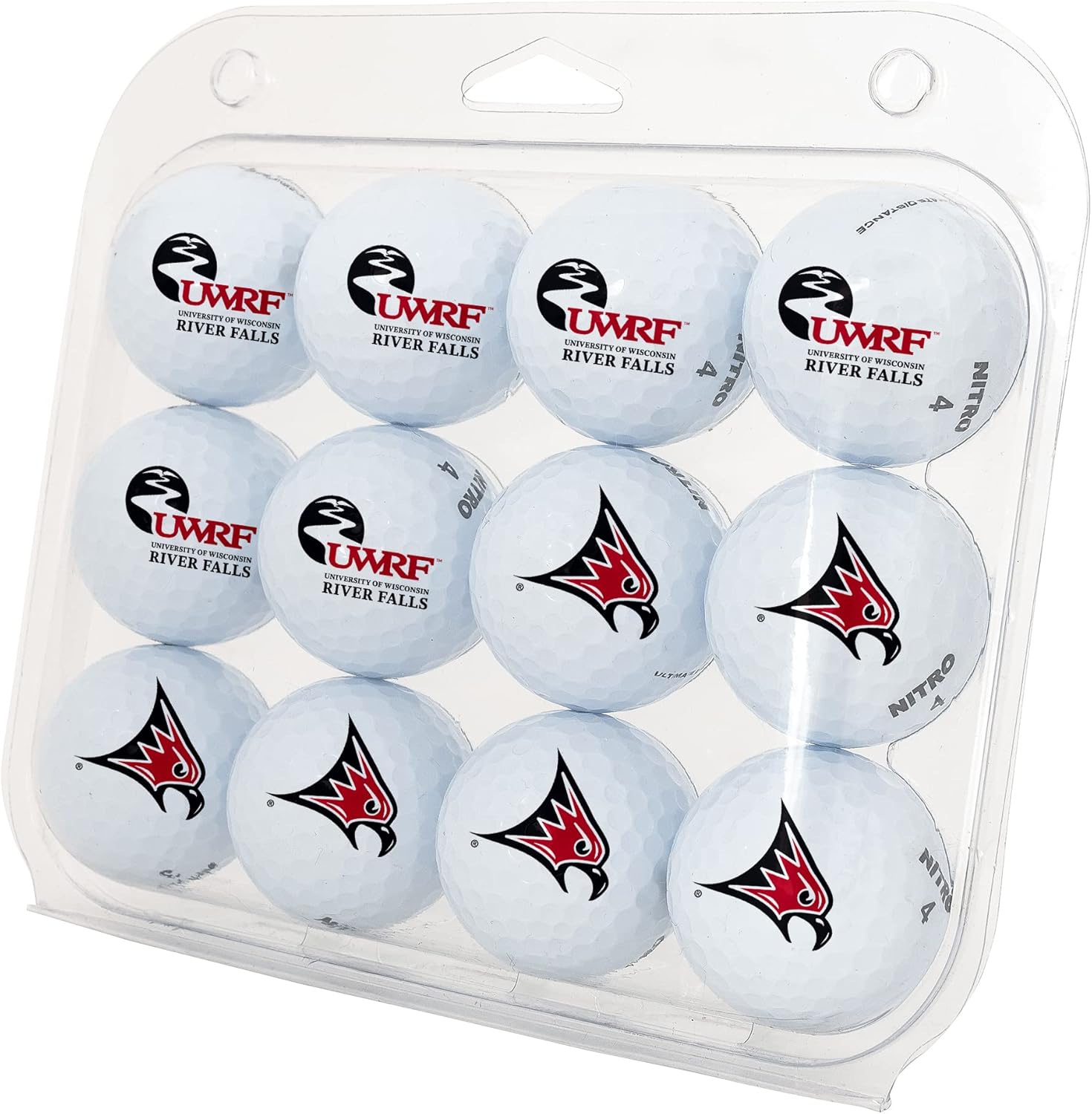 Desert Cactus University of Wisconsin River Falls Golf Balls 12 Pack – UWRF Falcons Full Color Dozen – Officially Licensed Sport Team Accessory
