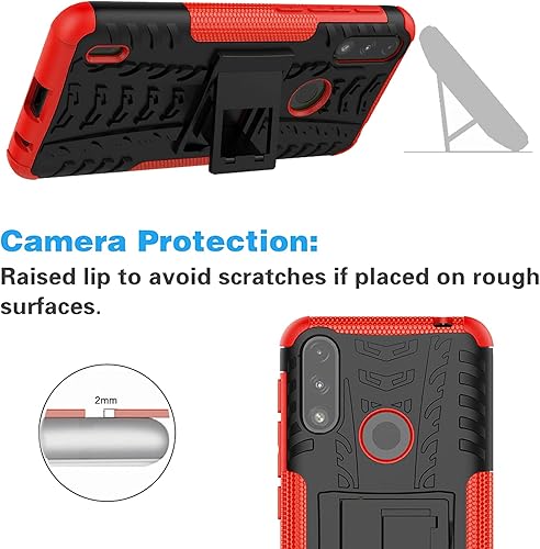 Miniatura 4 de Funda de teléfono para Moto E7 PowerMotorola E7i PowerLenovo K13 con protector de pantalla de vidrio templado y accesorios de célula híbrida dura y