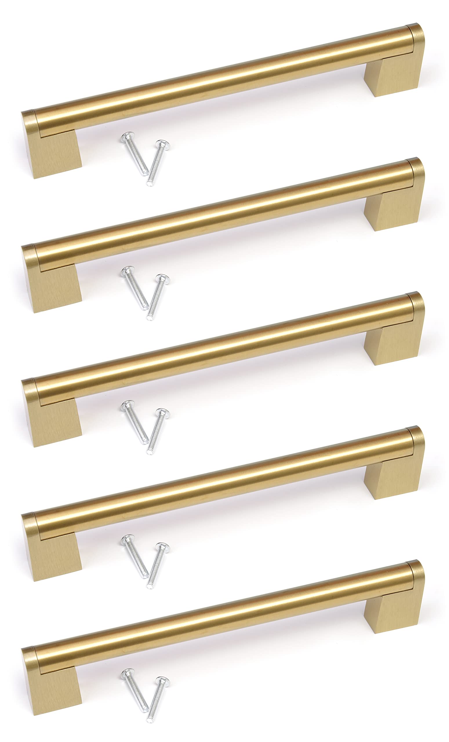 Bsm Marketing Gold Finish Kitchen Cupboard Cabinet Boss Bar Door Handle Knob (5, 309Mm)