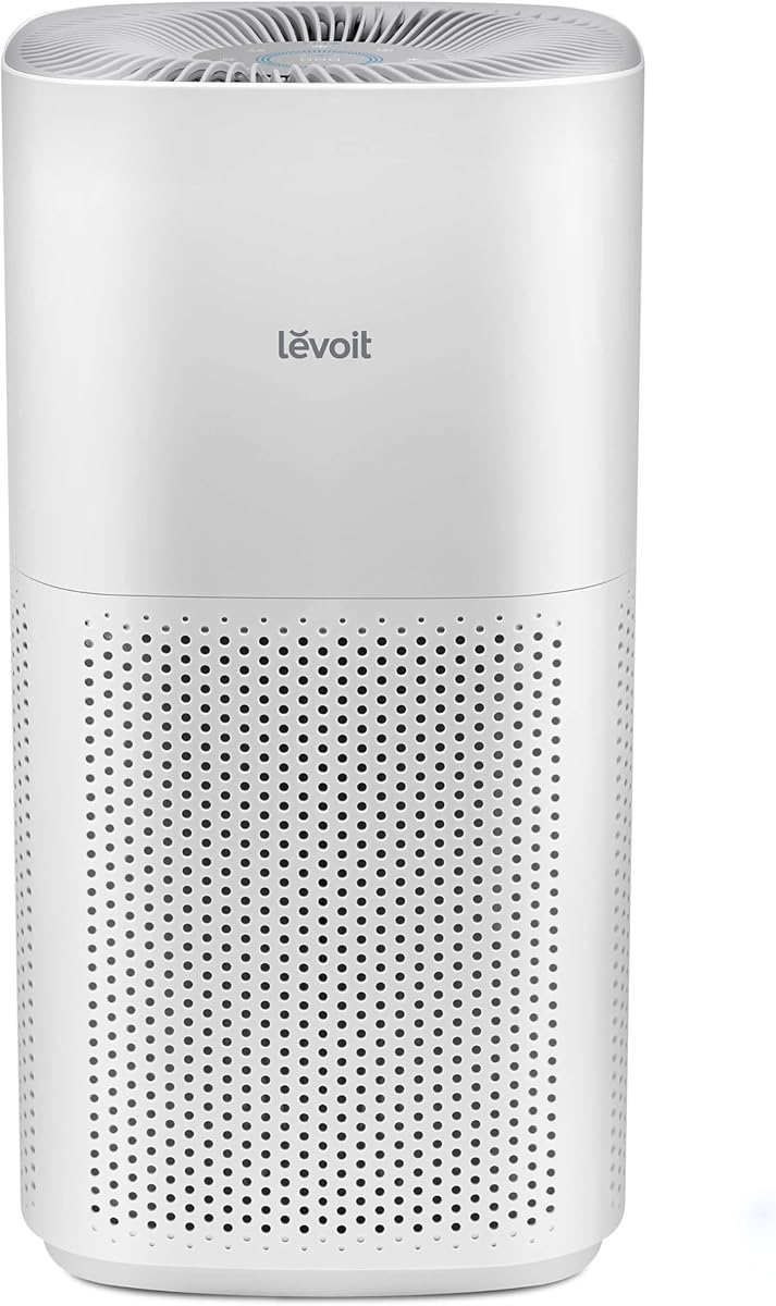 LEVOIT Air Purifiers for Home Large Room Up to 2933 Ft² With HEPA Sleep Mode, AHAM VERIFIDE, Smart WIFI, PM2.5 Monitor, 3-in-1 Filter For Smoke, Pet Allergies, Dust, Alexa Control, Core 600S-P, White