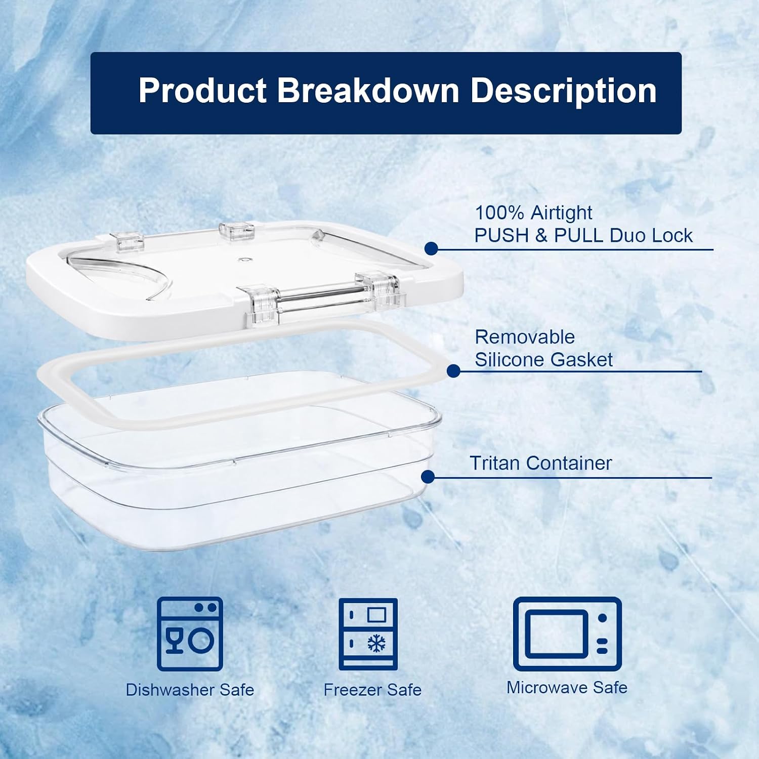 3 Pack Deli Meat Container for Fridge, Stackable Refrigerator Organizer