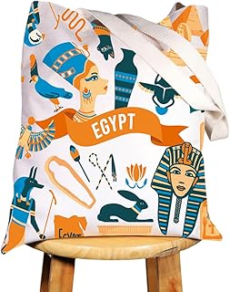 Egypt Tourism Tote Bag Ancient Egypt Theme Gift Egyptian Pyramids Travel Shoulder Bag Egypt Civilization Merchandise