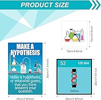 Vista 2 de Zonon Juego de 27 tablones de anuncios de ciencia, carteles laminados de científicos, decoración de aula, pancartas, decoración de pared