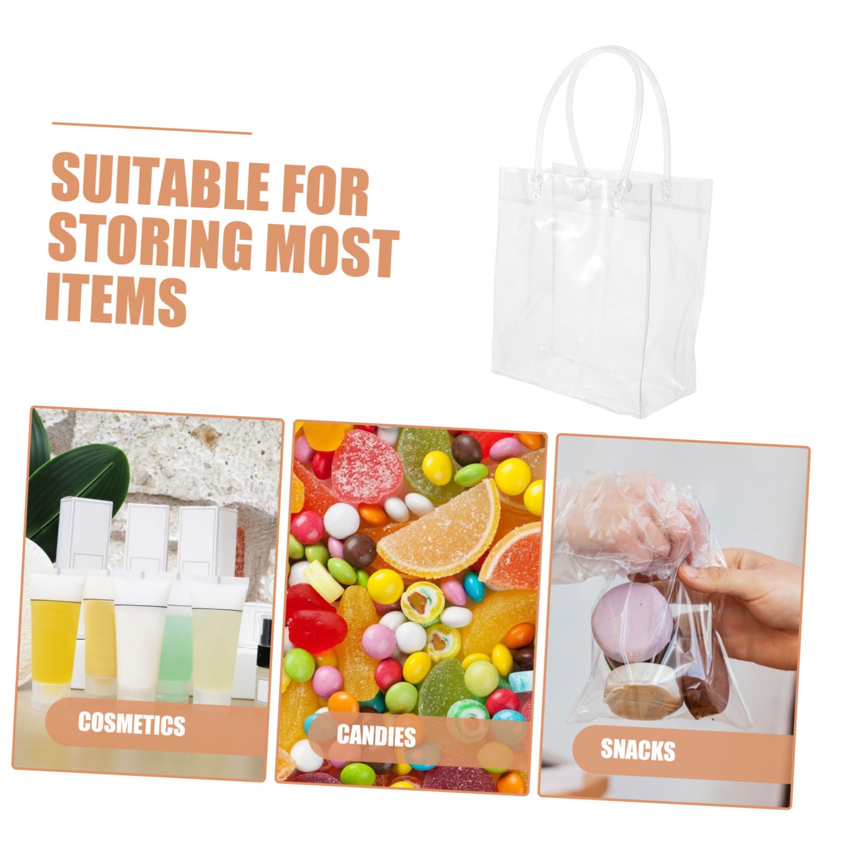 Bolsas de Plástico con Asas Transparentes Pvc 40 Unidades