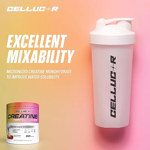 Miniatura 6 de Cellucor Polvo de creatina, sabor a ponche de frutas aumenta la fuerza, la masa muscular magra y la resistencia, creatina micronizada para una