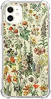 Capa de flores vintage francesas compatível com iPhone 11, capa floral flor do velho mundo para iPhone 11, capa de telefone de TPU fofa e legal