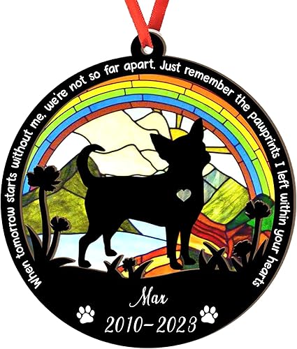 Miniatura 116 de Adorno de atrapasoles de setter irlandés personalizado, adorno de Navidad de Setter irlandés, regalo para perro amante, setter irlandés