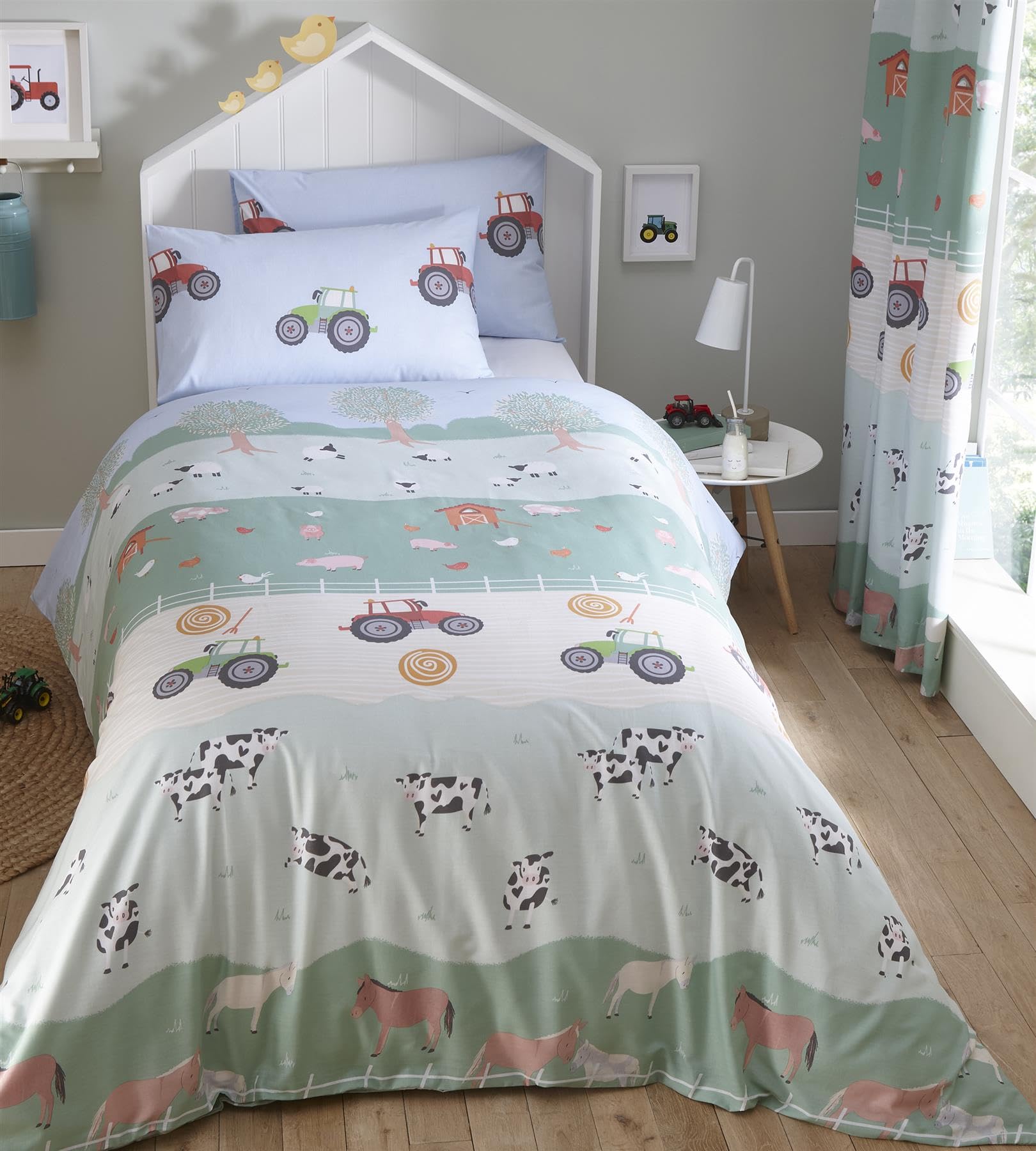 Charlotte Thomas Farm Animals Farmyard Duvet Cover Set Bedding Single Multi