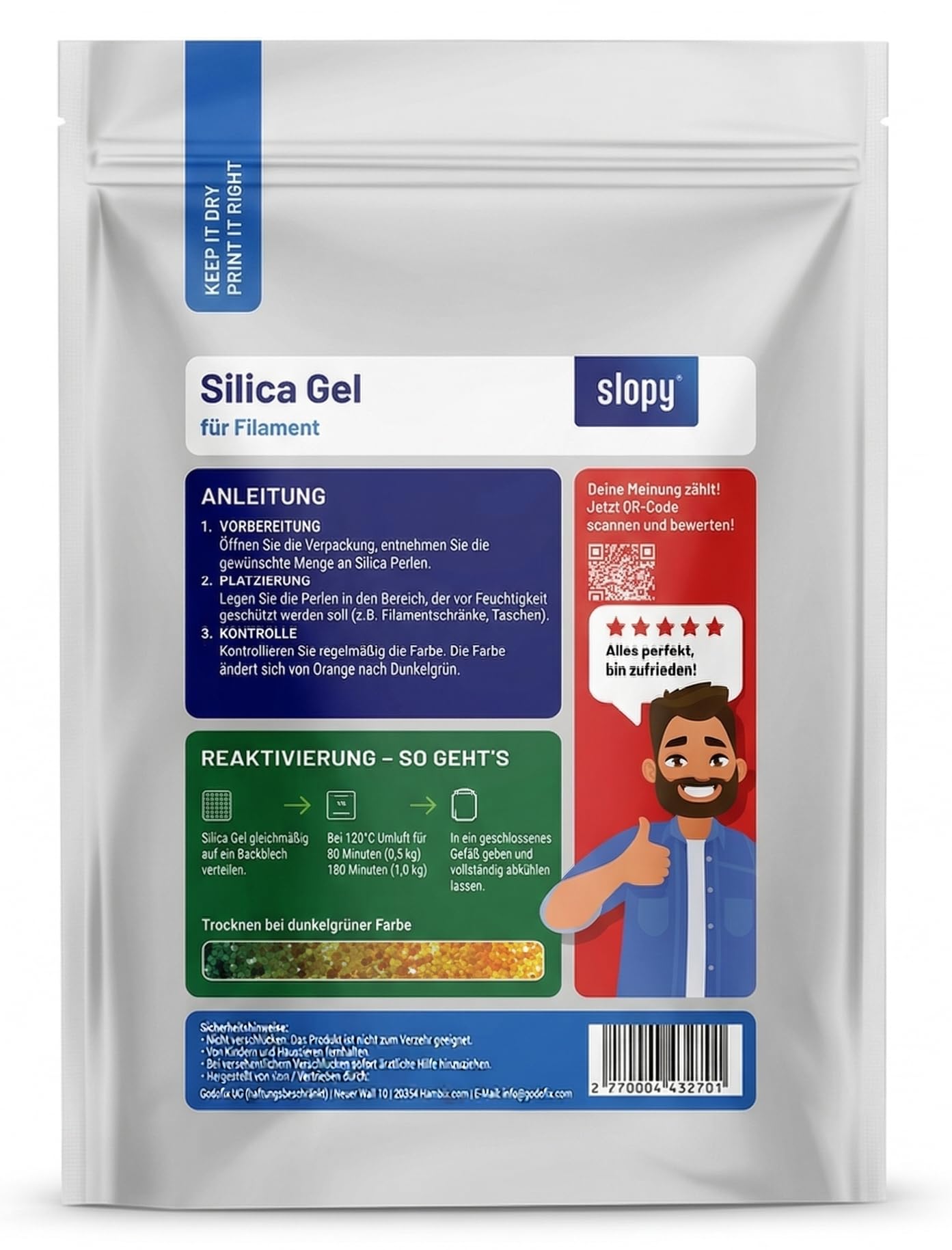 Slopy Gel de silice 900 g