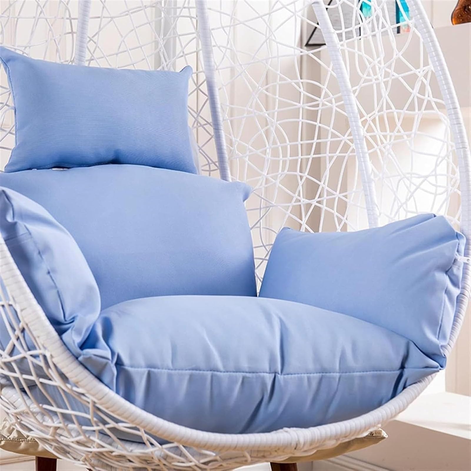 GYCF Egg Chair Cushions Replacement, Waterproof Hanging Basket Cushion, Outdoor Swing Cushions Back, Swing Seat Cushion Pad, Outdoor Furniture Cushions,Blue
