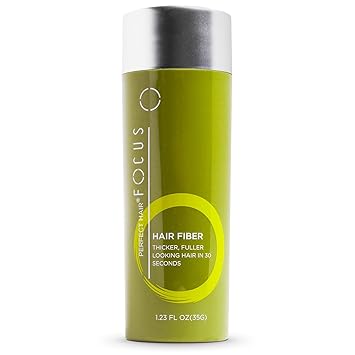 Focus Pure Keratin Hair Building Fibers to Cover Thinning Hair and Bald Spots Among Men/women, 35 Grams/1.225 Oz. Per Bottle (107 Days Supply). 8 Colors to Choose From (Black)