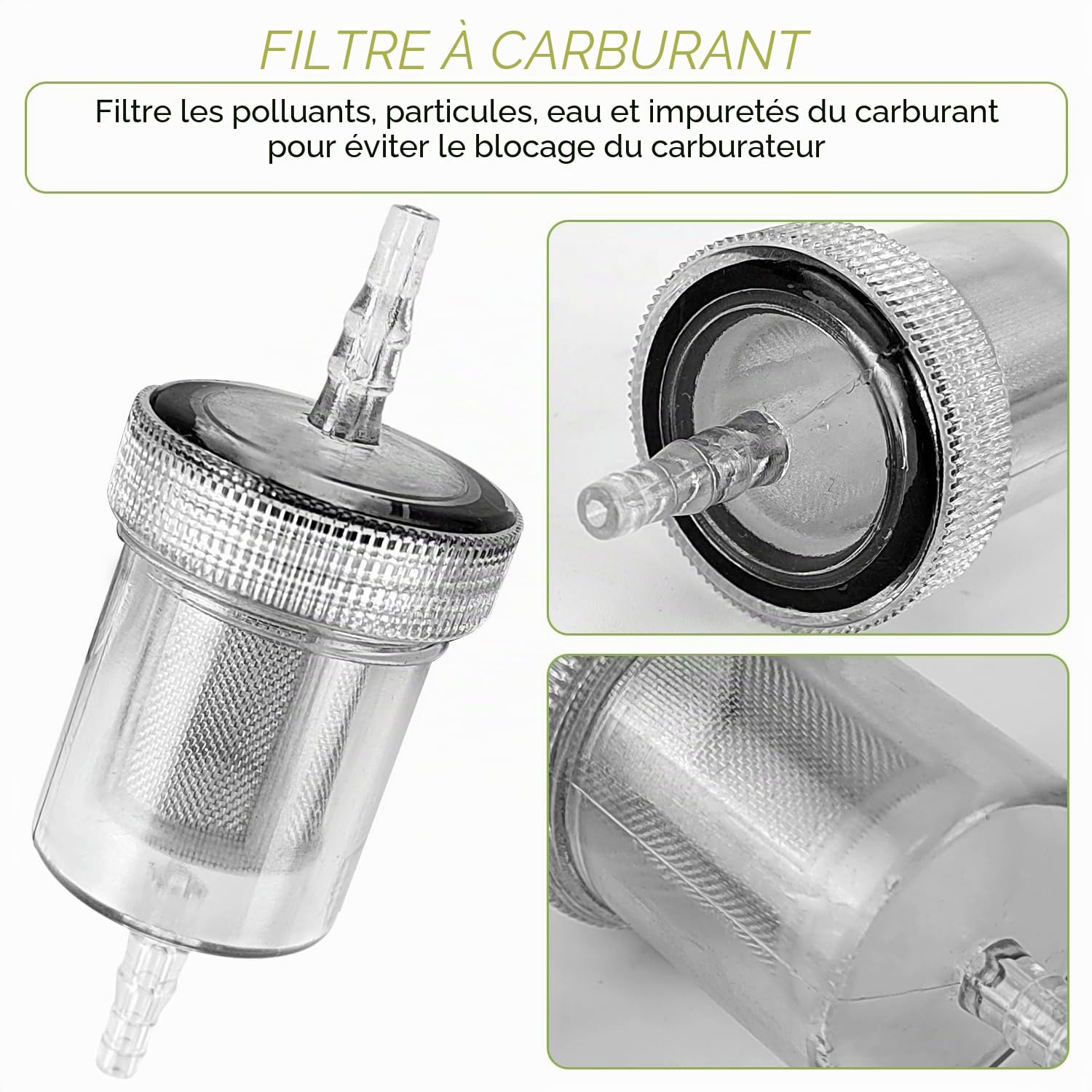18 Pièces Filtre Carburant Ensemble, Filtration à Haute Efficacité, Durable, Filtrer les Impuretés, Acier Inoxydable, avec Tuyau de Carburant, pour Eberspacher/Webasto de Chauffages