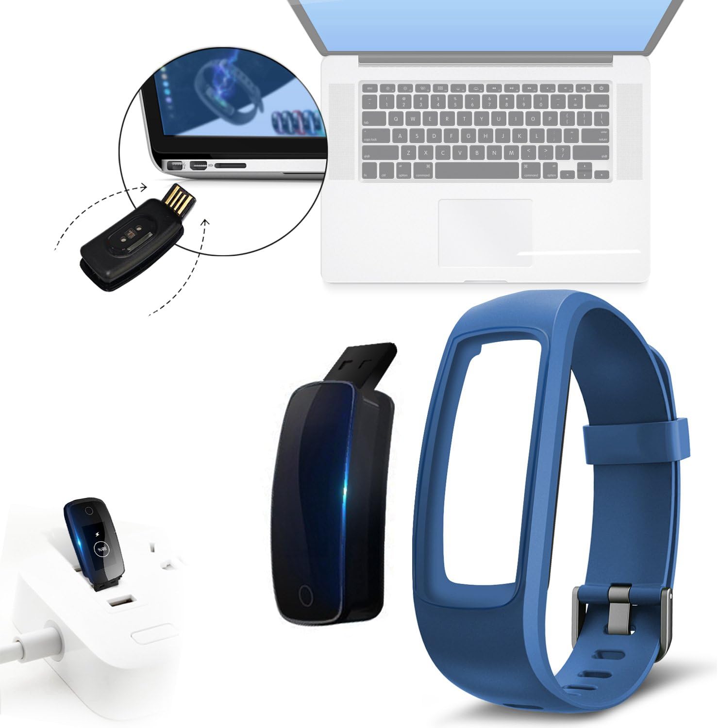 AUSUN 107HR Plus Fitness Tracker USB charging method