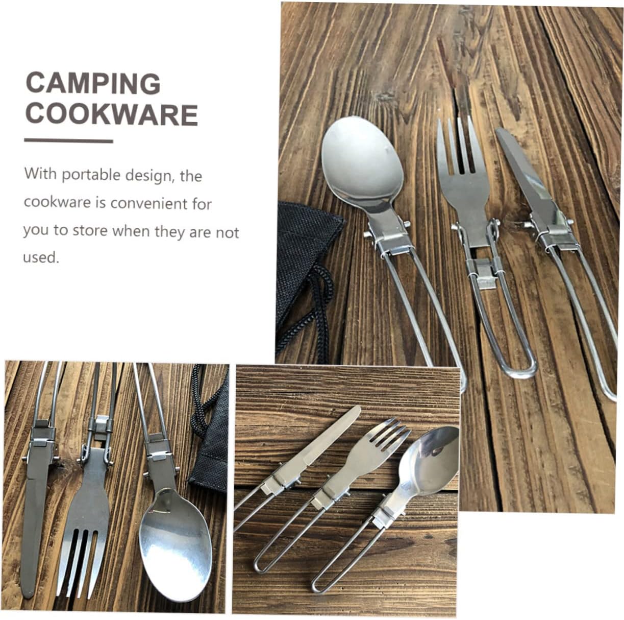 Abaodam 1Set Portable Camping Cookware for Outdoor Cooking Lightweight Camping Cooking Tools for Picnics Hiking Bbqs and Camping Accessories