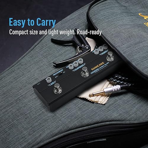 Miniatura 27 de SONICAKE Bass Effects Pedales Multiefecto Preamp Compresor Boost Fuzz Octave Multi Efectos Pedal Boom Ave con FX Loop Compresor de preamplificador