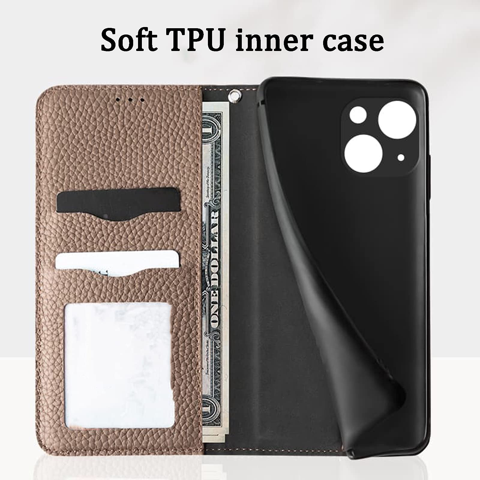 Custodia A Portafoglio Per IPhone 13 Con Supporto - TopPerfekt Pelle PU Con Porta Carte E Chiusura Magnetica - Rossa