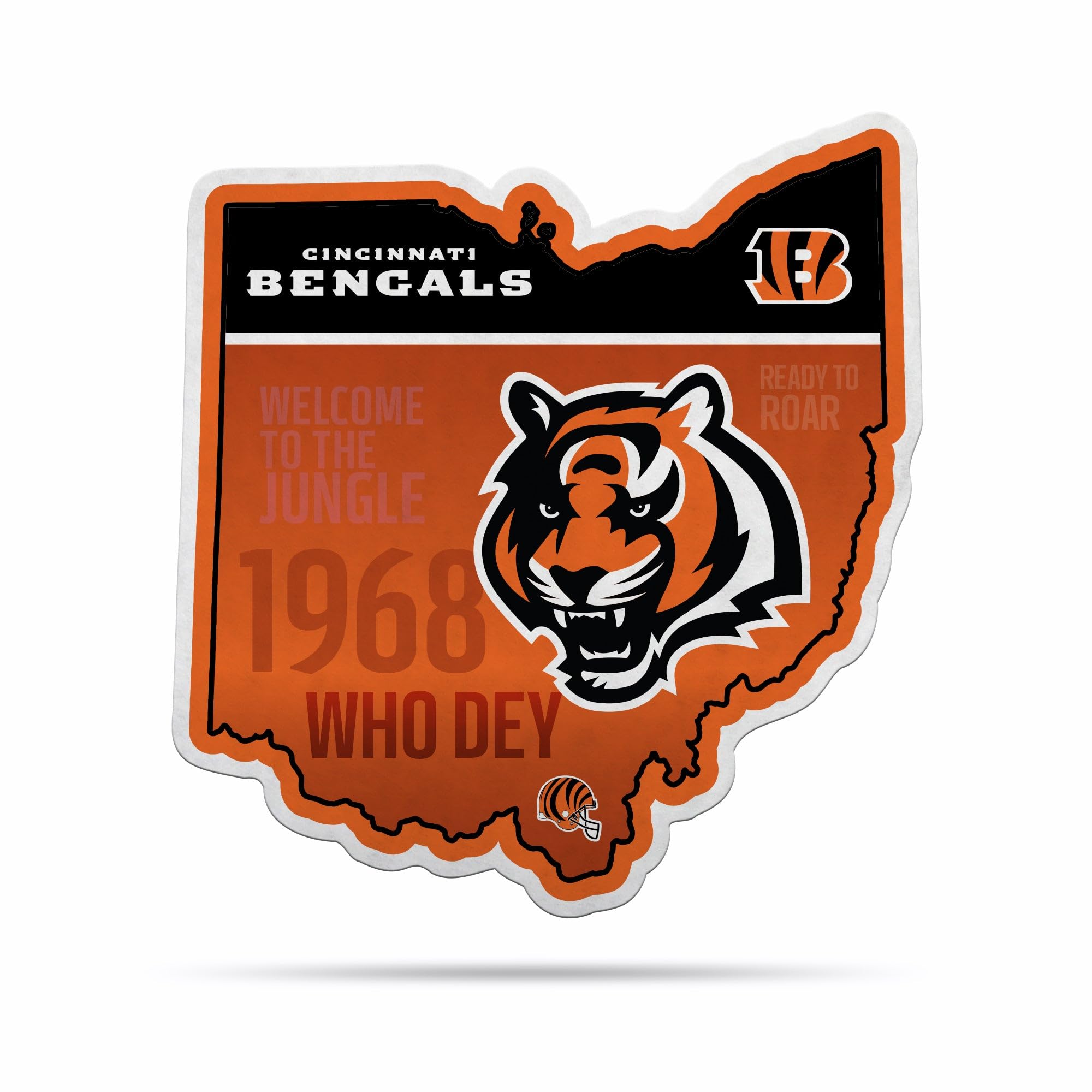Rico Industries NFL Football State Shape Shape Cut Pennant - Home and Living Room Décor - Soft Felt EZ to Hang