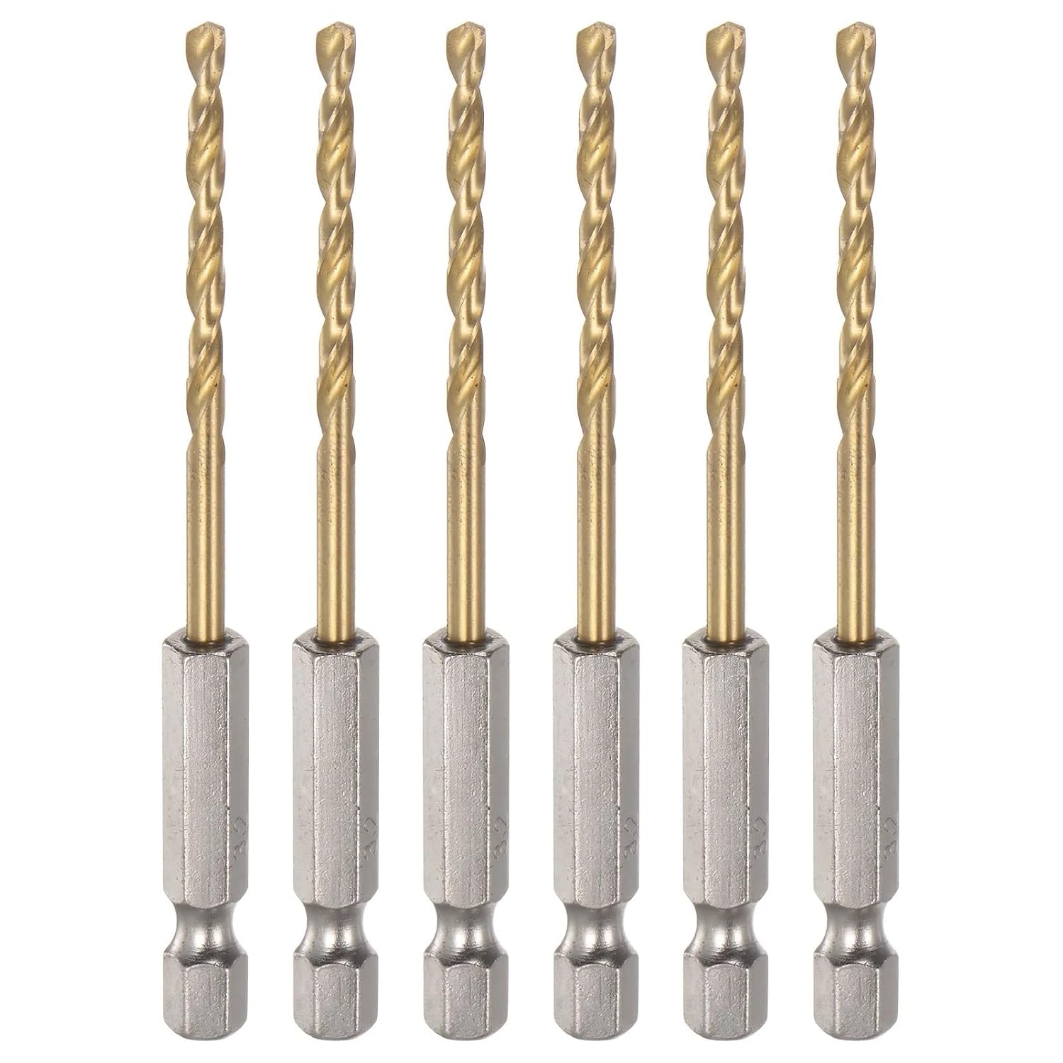 2-10pcs 1.5-13mm Titanium Drill Bits 1 4" Hex Shank M35 High Speed Steel Twist Drill Bit Fully Ground for Wood Stainless Steel(7.2mm 2pcs)