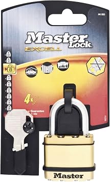 Master Lock   Padlock Key-Type Professional Grade Rust-Proof Outdoor High Security Body Width 45mm Hanging Height Inner Diameter 24mm Security Magnum M1BEURD
