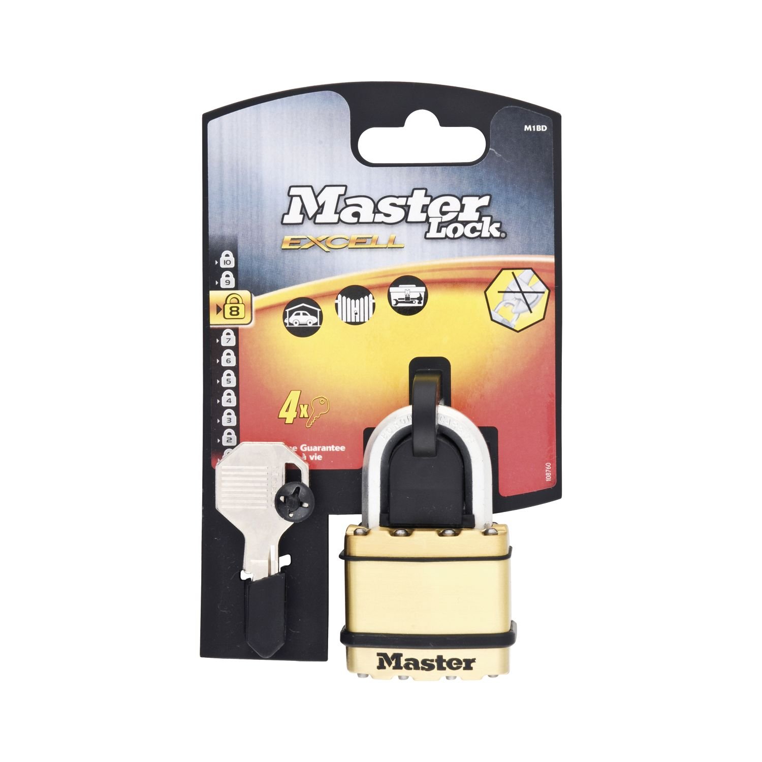Amazon.co.jp: Master Lock (マスターロック) 南京錠 鍵式 プロ仕様 防