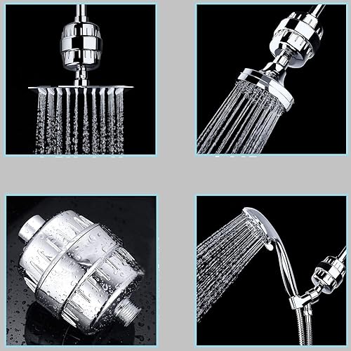 Miniatura 9 de Cartuchos de filtro de agua de ducha universales de 15 etapas para todos los sistemas de ducha similares, reduce los productos químicos y el cloro,