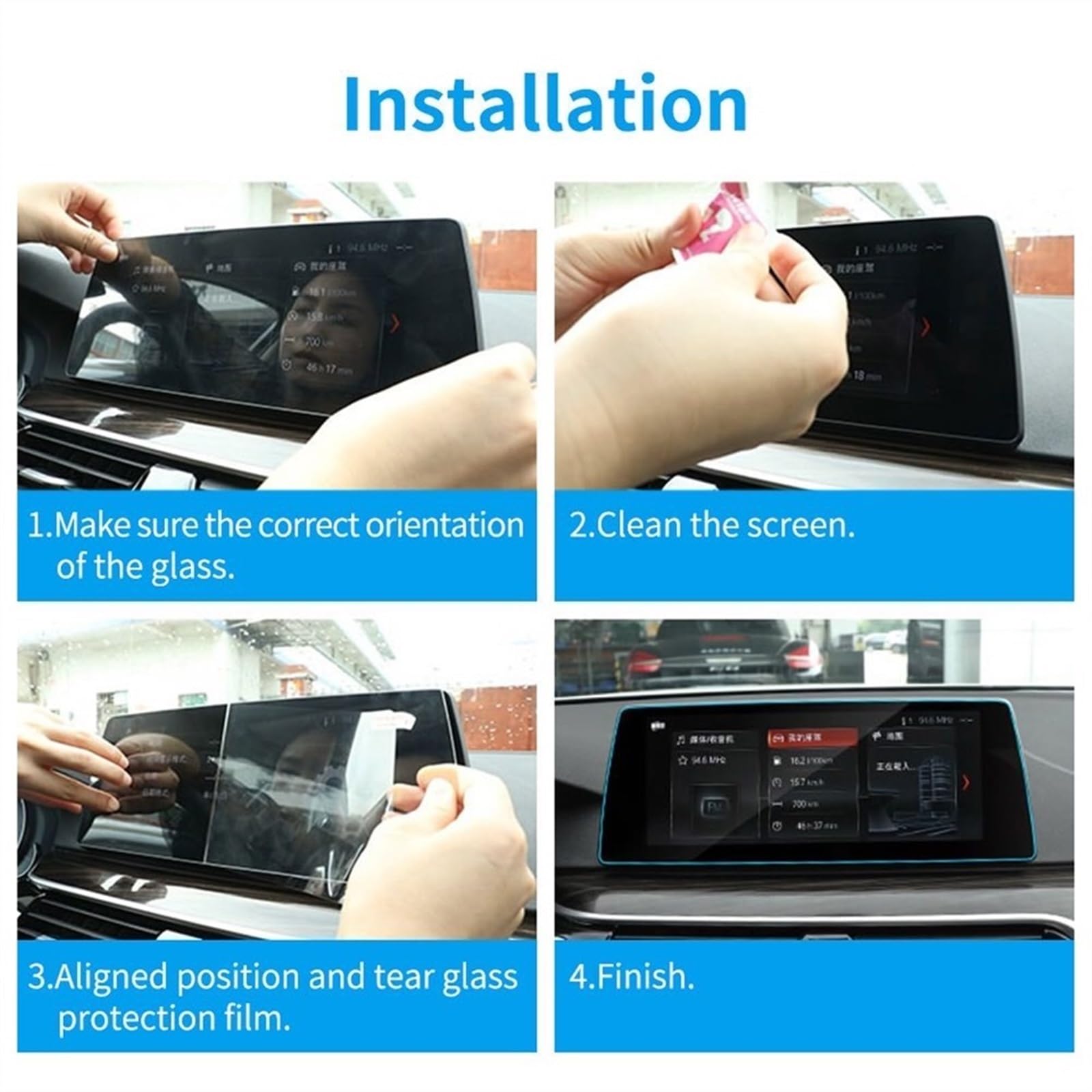Protection d'écran GPS Navi pour Kia K3 K4 K5 2024 2025 écran de Navigation GPS de Voiture de 123 Pouces en Verre trempé Accessoires intérieurs