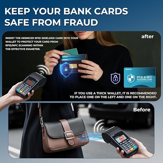 RFID Blocking Card 2 Pack for Debit & Credit Cards,Blue
