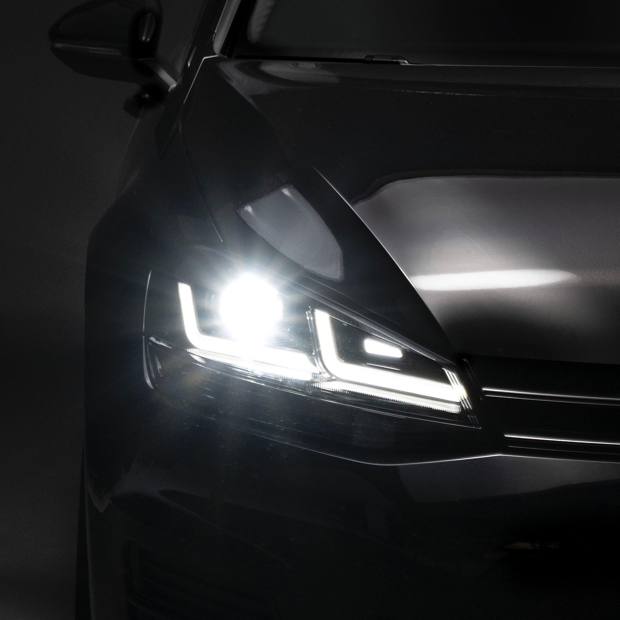 OSRAM Ledriving Led Scheinwerfer, Als Halogenersatz Zur Umrüstung Auf Led, Für Linkslenkerfahrzeuge, Schwarz Edition (1 Komplett-Set)