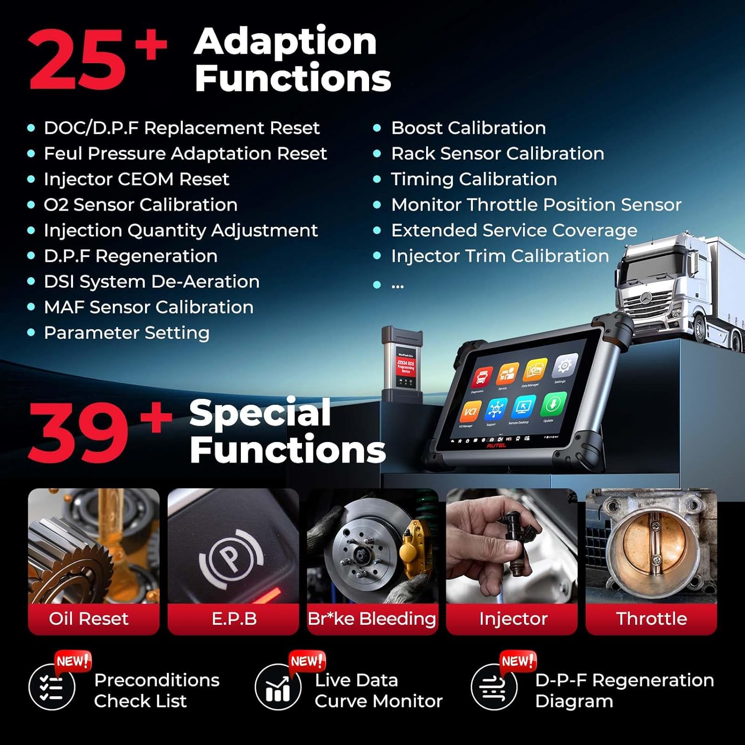 Autel MaxiSys MS908CV II Heavy Duty Truck Bidirectional Scanner, 39+ CV Services, All System,Guided Function,Level-up Ver. of MS906 CV,Same as MS909CV