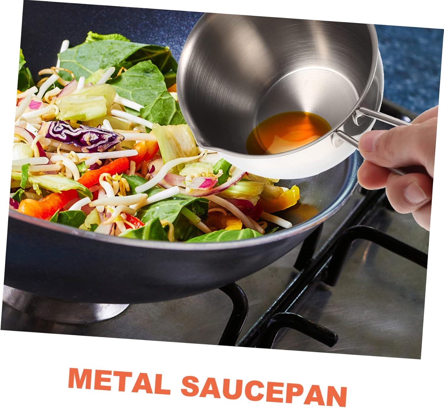 Multi Use Metal Saucepan with Lid Small Kitchen Sauce Pan with Scale for Cooking Boiling and Melting Versatile Heavy Duty Sauce Pot for Home and Restaurant Use