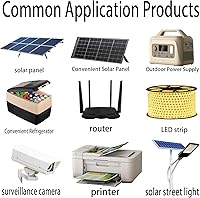 Vista 3 de Cable de extensión de alimentación CC de 0.217 in x 0.083 in, macho a hembra, cable de conexión CC de 12 V/24 V 14 AWG para cámaras de vigilancia