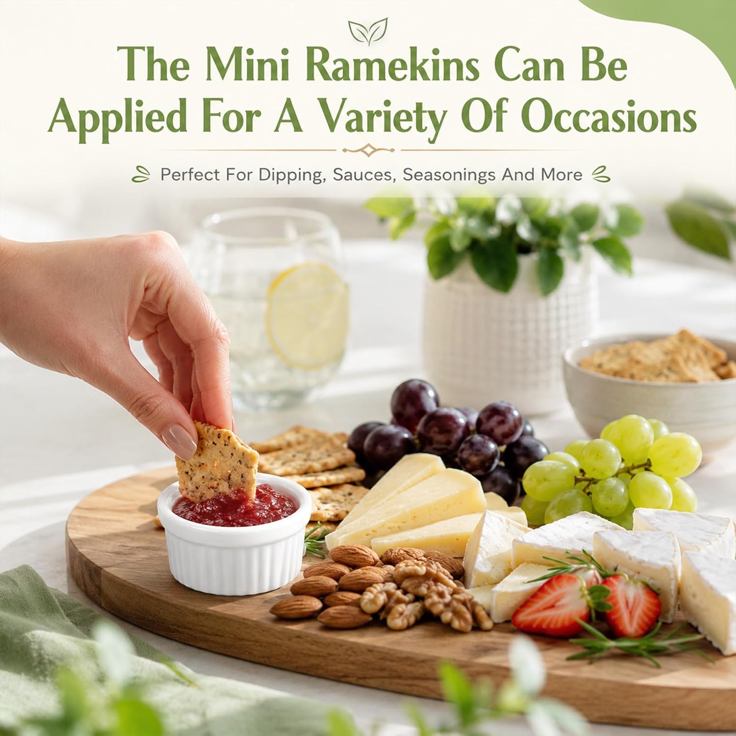 24 Pcs 1 oz Mini Dipping Ramekin Tiny Ramekin Porcelain Souffle Dish