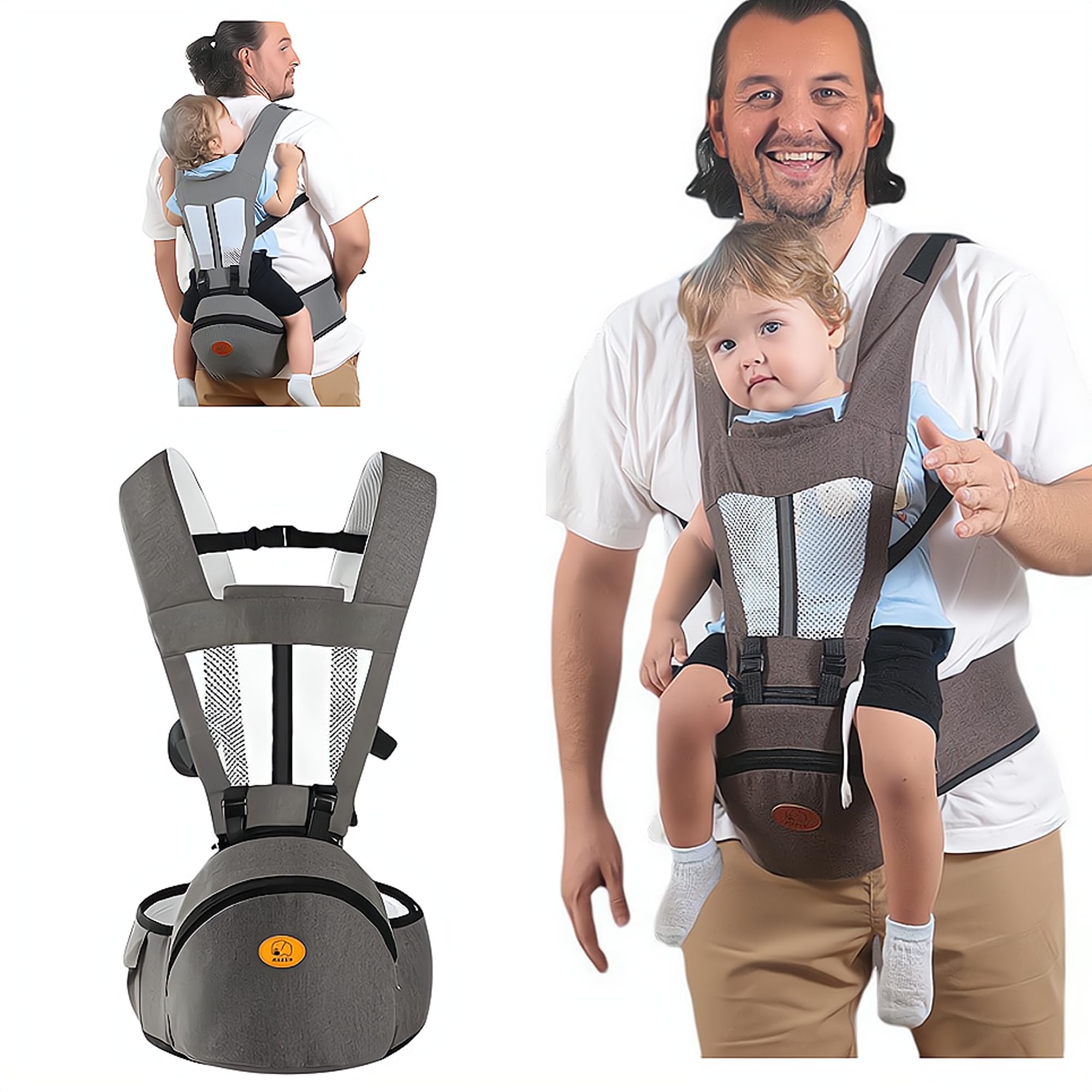 ZEAL'N LIFECPC Safety Certified Hip Seat Baby Carrier 6 in 1 Ways to Carry, Baby Hip Carrier, Baby Carrier Hip Seat and Strap, Toddler Carrier, Toddler Carrier, Hip Carrier for Baby, Toddler Sling