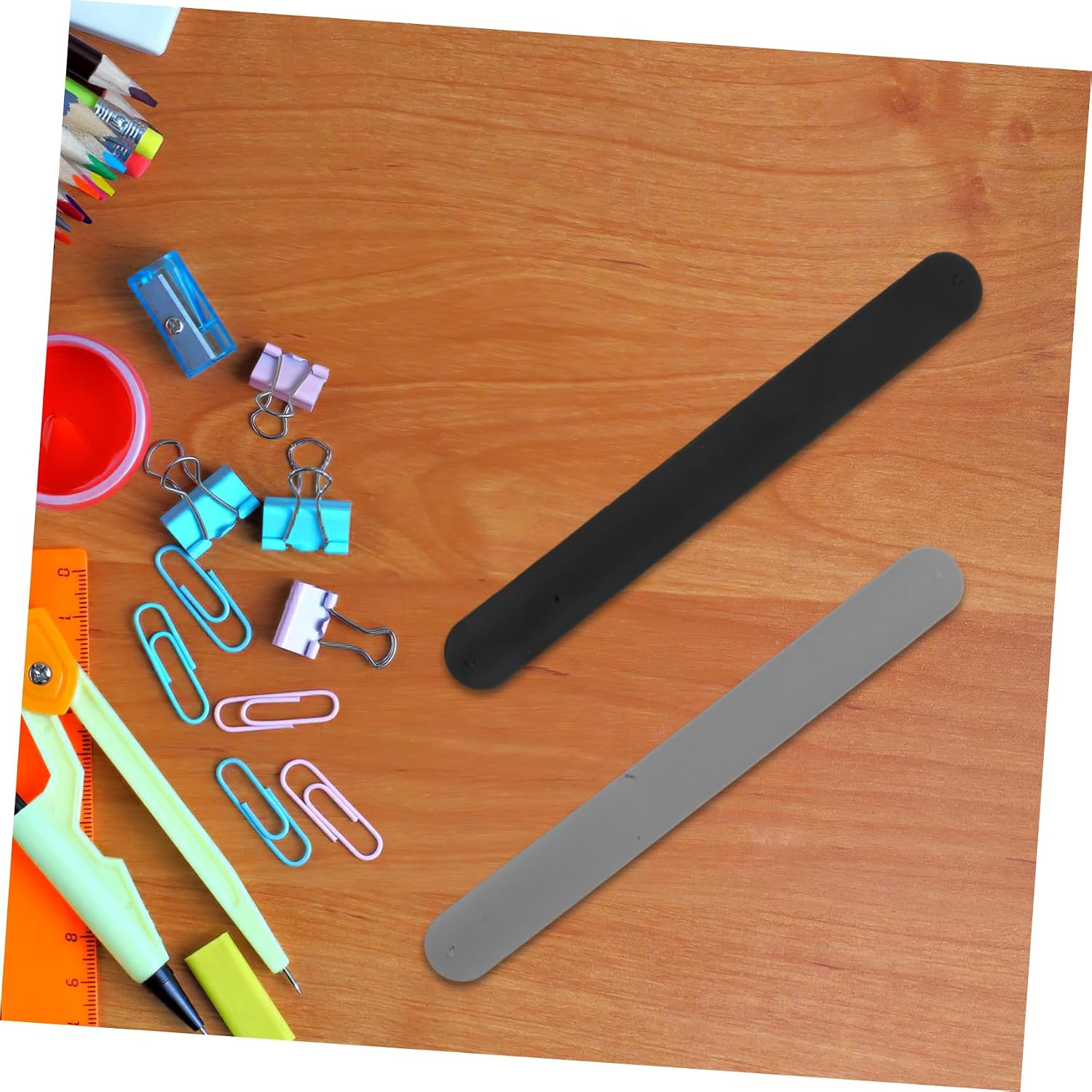 Zerodeko 12pcs Slap Bracelet for Wrapping Paper Silicone Wraps Strips Roll Holder Wrapping Paper Poster Holder Stabilizer Slap Bands for Storage Organization