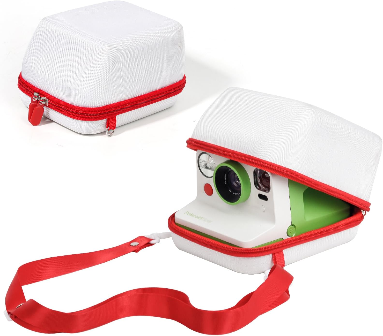 WOGOZAN Protective Case for Polaroid Now 2nd/3rd, Now+ Gen 2/3rd, I-Type, OneStep+, Onestep 2, FILP, Instant Film Camera - Hard Shell Camera Case with Adjustable Shoulder Strap (White) (No Camera)