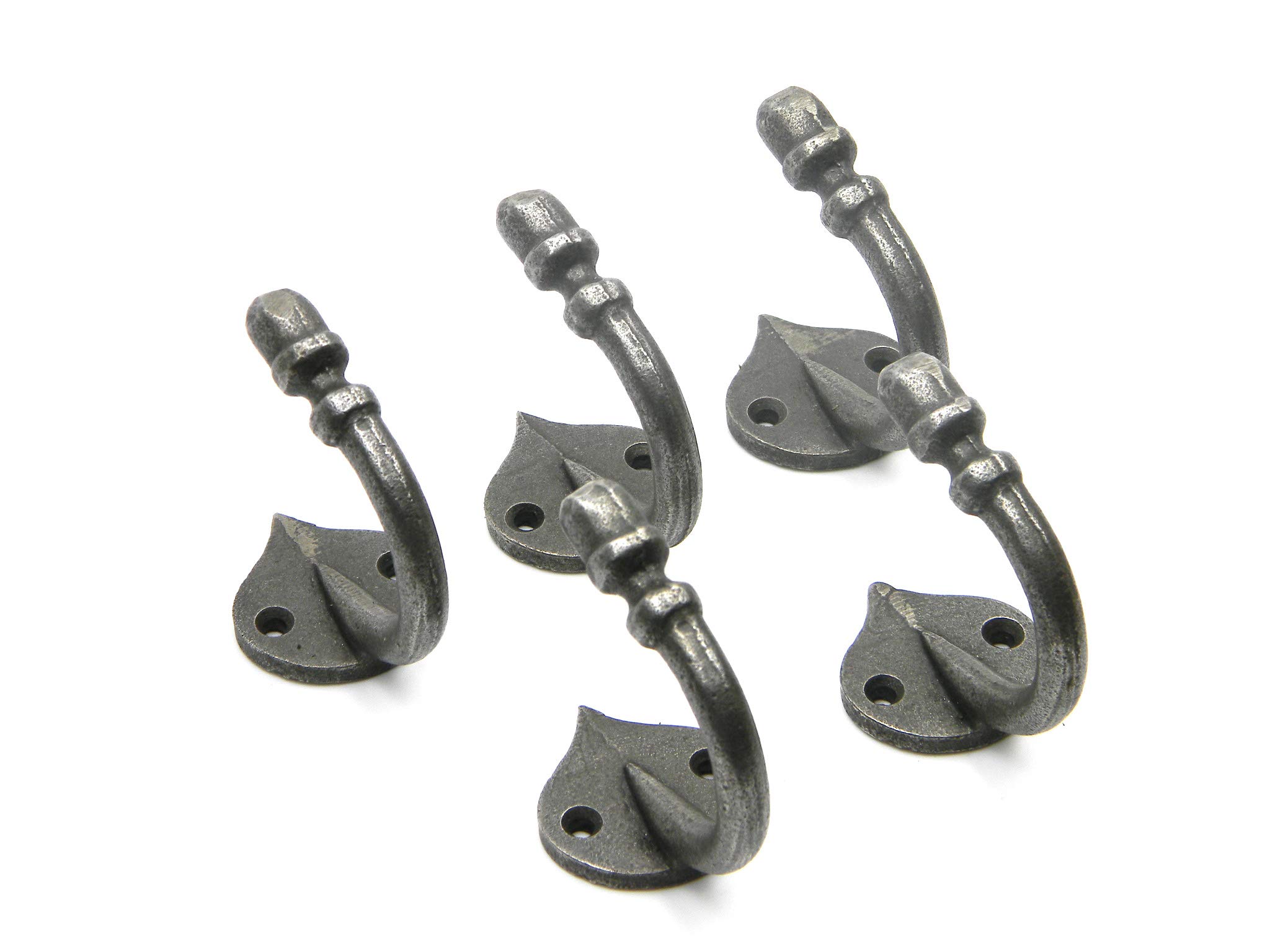 Oakcrafts Acorn Tip Spearhead Antique Iron Storage Hooks 2" / 50mm - Pack of 5