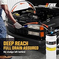 Vista 5 de EWK aspiradora y cambiador de aceite de 6.5 litros neumática/manual, bomba extractora de líquido, removedor de tanque