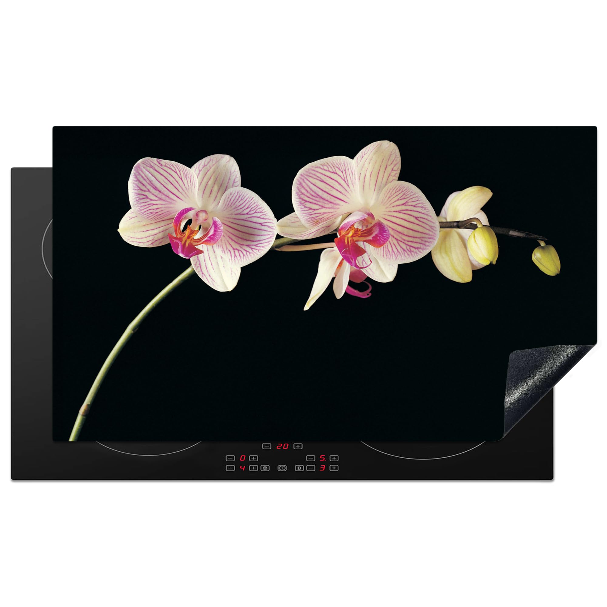 Copripiano Cottura 60x52 Cm Con Motivo Fiori – Antiscivolo E Lavabile, Protegge La Piastra A Induzione