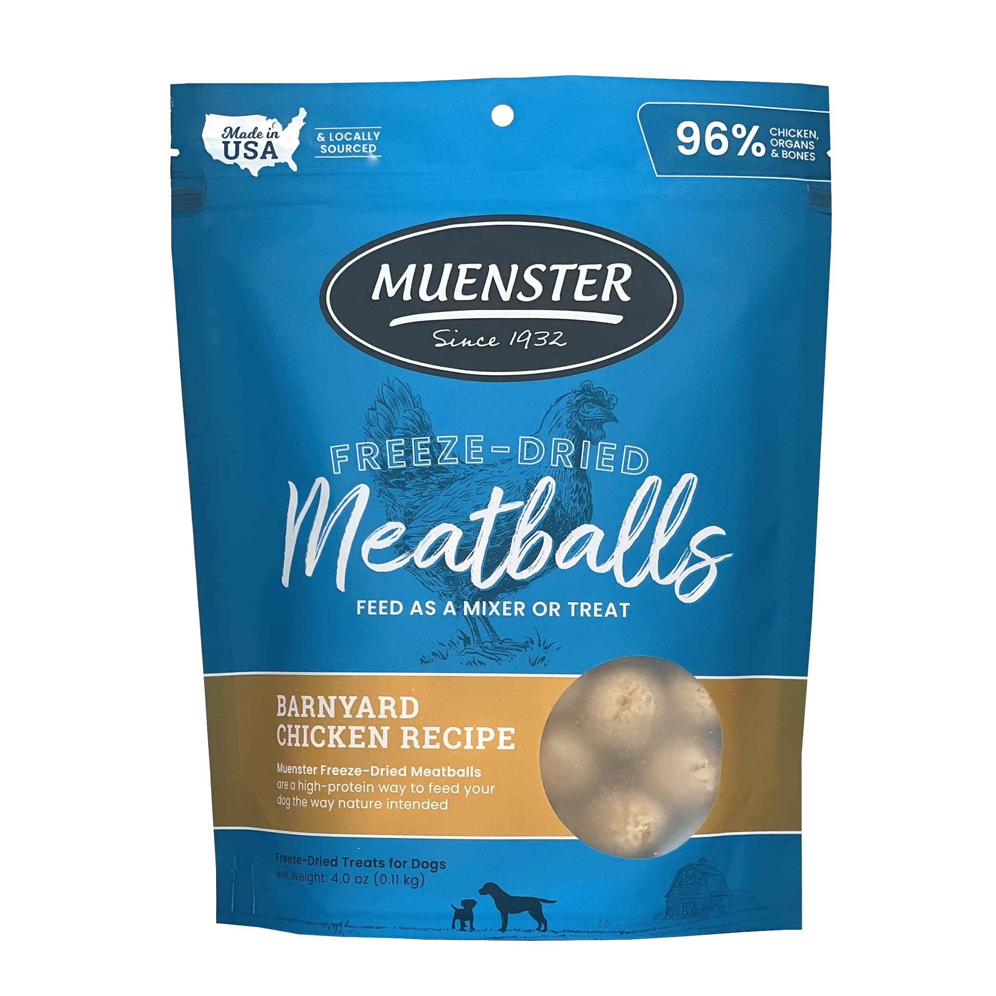 Buy Muenster FreezeDried Meatballs Barnyard Chicken Recipe, Complete